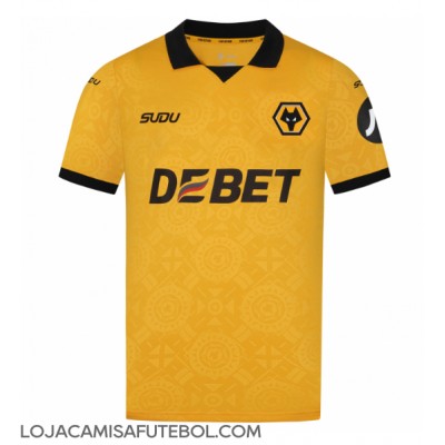 Camisa de Futebol Wolves Tolu Arokodare #14 Equipamento Principal 2025-26 Manga Curta Camisa de Futebol Wolves Tolu Arokodare #14 Equipamento Principal 2025-26 Manga Curta